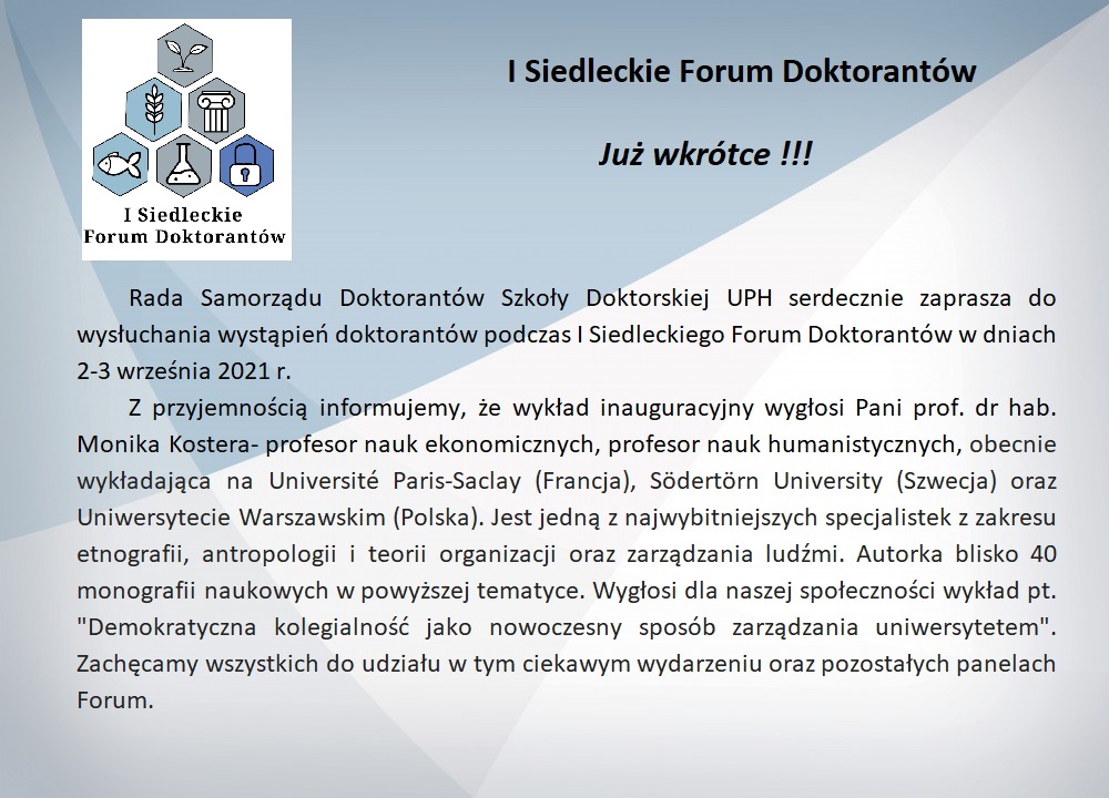 zaproszenie na I forum doktorantw