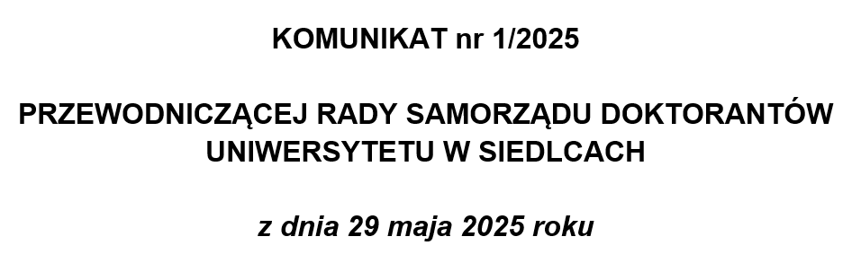 Komunikat 1 2025